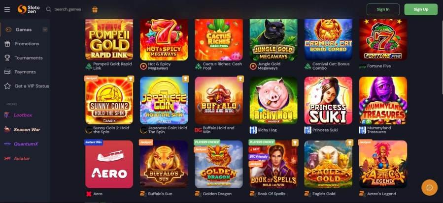 Slotozen games